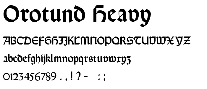 Orotund Heavy font